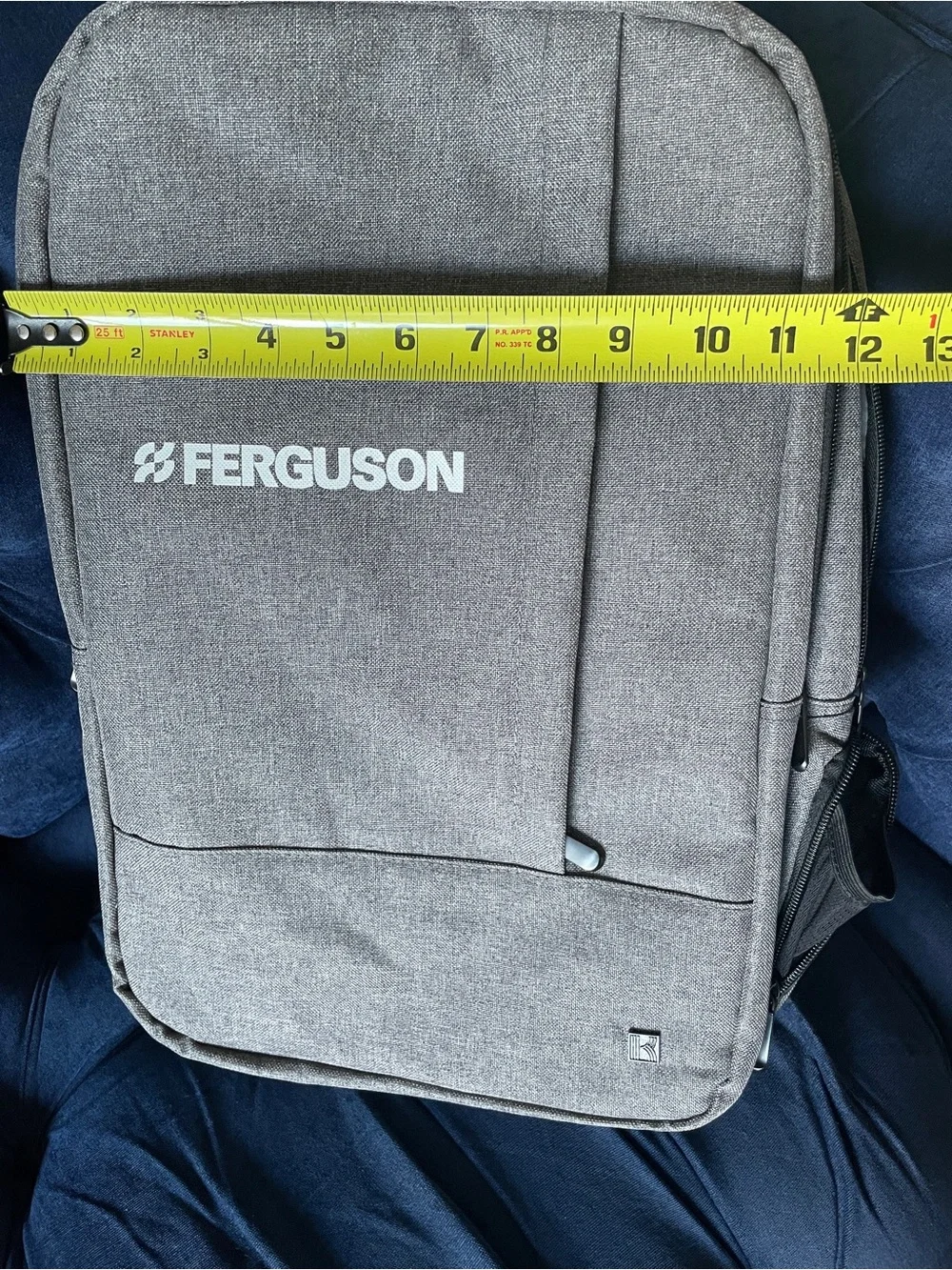 NEW Ferguson Padded Laptop Backpack- Grey Slim Travel & Work Bag